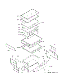 08 - Fresh Food Shelves parts for Ge Refrigerator ZIS360NXA from AppliancePartsPros.com