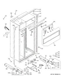 10 - Case Parts parts for Ge Refrigerator ZIS360NXA from AppliancePartsPros.com
