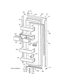 02 - Fresh Food Door parts for Ge Refrigerator ZISW42DXA from AppliancePartsPros.com