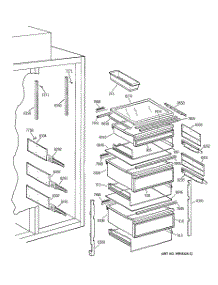 07 - Fresh Food Section parts for Ge Refrigerator ZISW42DXA from AppliancePartsPros.com
