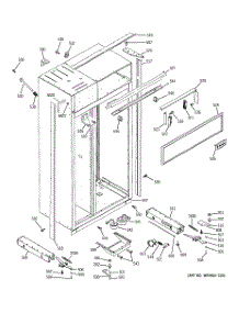 10 - Case Parts parts for Ge Refrigerator ZIS360NMC from AppliancePartsPros.com