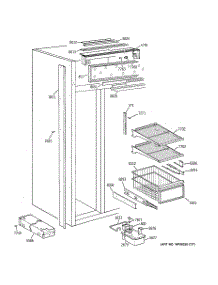 04 - Freezer Shelves parts for Ge Refrigerator ZISW36DWA from AppliancePartsPros.com