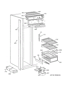 04 - Freezer Shelves parts for Ge Refrigerator ZISB36DYB from AppliancePartsPros.com