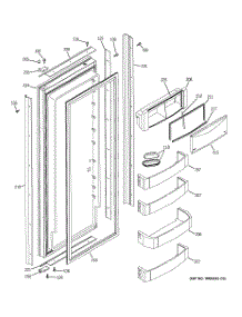 03 - Fresh Food Door parts for Ge Refrigerator ZIS480NMC from AppliancePartsPros.com