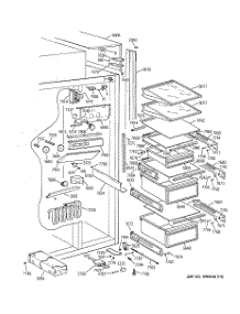 05 - Fresh Food Section parts for Ge Refrigerator ZISB42DSC from AppliancePartsPros.com