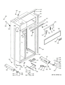 10 - Case Parts parts for Ge Refrigerator ZISS360DMA from AppliancePartsPros.com