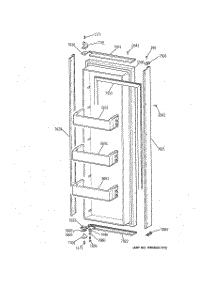 02 - Fresh Food Door parts for Ge Refrigerator ZISB36DTB from AppliancePartsPros.com