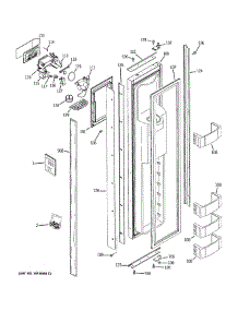 Freezer Door parts for Ge Refrigerator ZISB420DRK from AppliancePartsPros.com