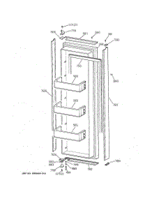 02 - Fresh Food Door parts for Ge Refrigerator ZISB36DTE from AppliancePartsPros.com