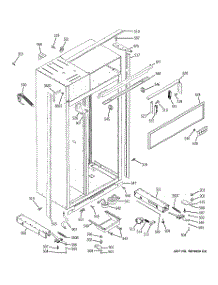 10 - Case Parts parts for Ge Refrigerator ZISS420DRBSS from AppliancePartsPros.com