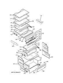 Fresh Food Shelves parts for Ge Refrigerator ZIS420NRK from AppliancePartsPros.com