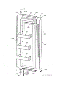 02 - Fresh Food Door parts for Ge Refrigerator ZISW42DSC from AppliancePartsPros.com