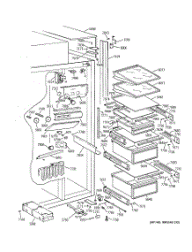05 - Fresh Food Section parts for Ge Refrigerator ZISB36DSB from AppliancePartsPros.com