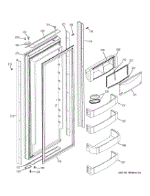 03 - Fresh Food Door parts for Ge Refrigerator ZISB420DMD from AppliancePartsPros.com