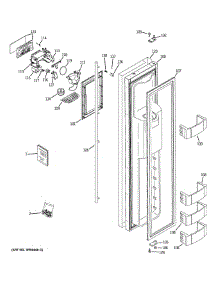 Freezer Door parts for Ge Refrigerator ZISS480DRKSS from AppliancePartsPros.com