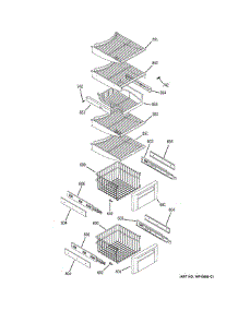 Freezer Shelves parts for Ge Refrigerator ZISS480DRKSS from AppliancePartsPros.com