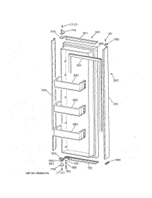 02 - Fresh Food Door parts for Ge Refrigerator ZISB42DSE from AppliancePartsPros.com