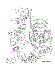 05 - Fresh Food Section parts for Ge Refrigerator ZISB42DSE from AppliancePartsPros.com