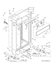 10 - Case Parts parts for Ge Refrigerator ZISB480DXA from AppliancePartsPros.com