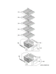05 - Freezer Shelves parts for Ge Refrigerator ZISS420NXASS from AppliancePartsPros.com