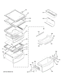 08 - Fresh Food Shelves parts for Ge Refrigerator PSK27MHWGCCC from AppliancePartsPros.com