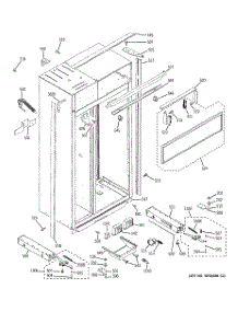 10 - Case Parts parts for Ge Refrigerator ZISS420NXASS from AppliancePartsPros.com