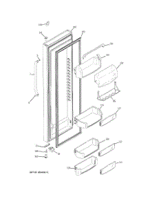 02 - Fresh Food Door parts for Ge Refrigerator GSCS3PGXBFSS from AppliancePartsPros.com