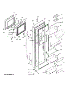 03 - Fresh Food Door parts for Ge Refrigerator PSK27NHWGCCC from AppliancePartsPros.com