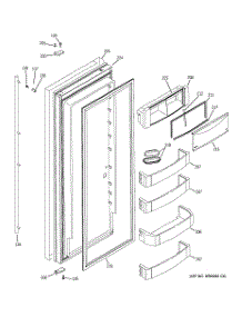 03 - Fresh Food Door parts for Ge Refrigerator ZISS420NRJSS from AppliancePartsPros.com