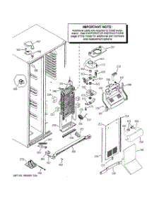 04 - Freezer Section parts for Ge Refrigerator PSK29NHWGCWW from AppliancePartsPros.com