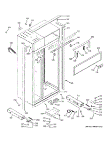 10 - Case Parts parts for Ge Refrigerator ZISS420NRHSS from AppliancePartsPros.com