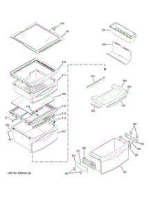 08 - Fresh Food Shelves parts for Ge Refrigerator GSK25LHWGCCC from AppliancePartsPros.com