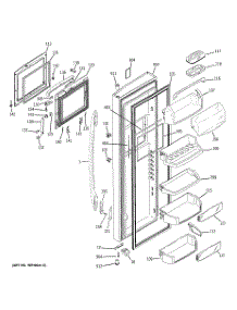 03 - Fresh Food Door parts for Ge Refrigerator PSK29NHSBCWW from AppliancePartsPros.com