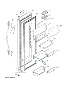 02 - Fresh Food Door parts for Ge Refrigerator PSK27MGSECCC from AppliancePartsPros.com