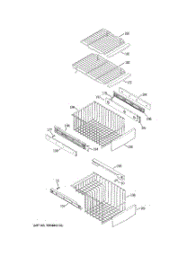 06 - Freezer Shelves parts for Ge Refrigerator PCK23NHSBFWW from AppliancePartsPros.com