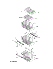 06 - Freezer Shelves parts for Ge Refrigerator PCF25NGWAWW from AppliancePartsPros.com