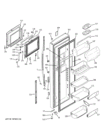 03 - Fresh Food Door parts for Ge Refrigerator PSK29NHSACCC from AppliancePartsPros.com