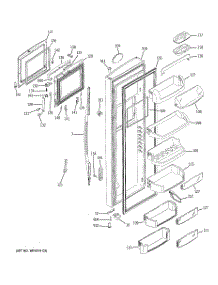 03 - Fresh Food Door parts for Ge Refrigerator PCK23NHSCFCC from AppliancePartsPros.com