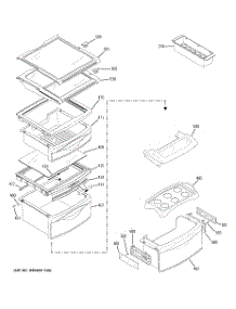 09 - Fresh Food Shelves parts for Ge Refrigerator PSK29NGSDCCC from AppliancePartsPros.com