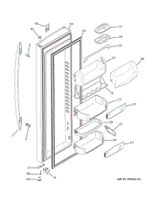 03 - Fresh Food Door parts for Ge Refrigerator PSK27SGRCCSS from AppliancePartsPros.com