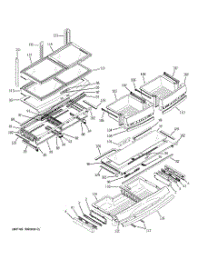 06 - Fresh Food Shelves parts for Ge Refrigerator PGSS5PJXASS from AppliancePartsPros.com