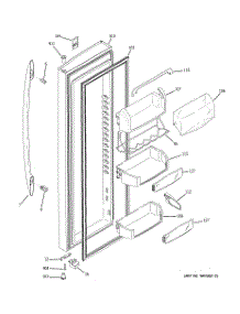 03 - Fresh Food Door parts for Ge Refrigerator PSS26MSTBSS from AppliancePartsPros.com
