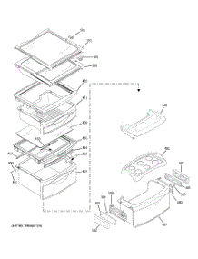 09 - Fresh Food Shelves parts for Ge Refrigerator PCF23NGTABB from AppliancePartsPros.com