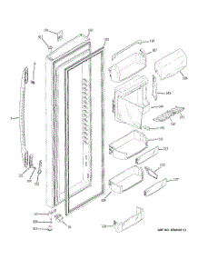 03 - Fresh Food Door parts for Ge Refrigerator PCF23RGWCWW from AppliancePartsPros.com