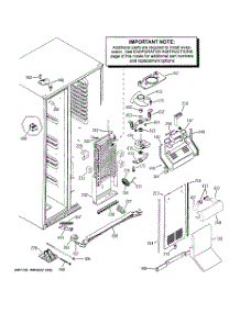 04 - Freezer Section parts for Ge Refrigerator PCF23RGWCWW from AppliancePartsPros.com