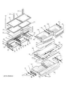 05 - Fresh Food Shelves parts for Ge Refrigerator PDSF5NBXABB from AppliancePartsPros.com