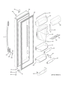 03 - Fresh Food Door parts for Ge Refrigerator PCF25PGSBCC from AppliancePartsPros.com