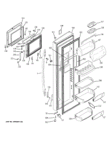 03 - Fresh Food Door parts for Ge Refrigerator PSK27NHSECWW from AppliancePartsPros.com