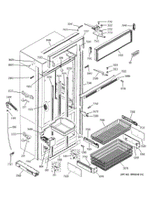 03 - Freezer Section, Trim & Components parts for Ge Refrigerator ZIC360NRHRH from AppliancePartsPros.com