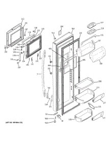 03 - Fresh Food Door parts for Ge Refrigerator PSK27NHSBCWW from AppliancePartsPros.com